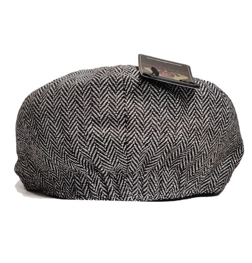 Kids Newsboy Herringbone Grey Cap - Image 6