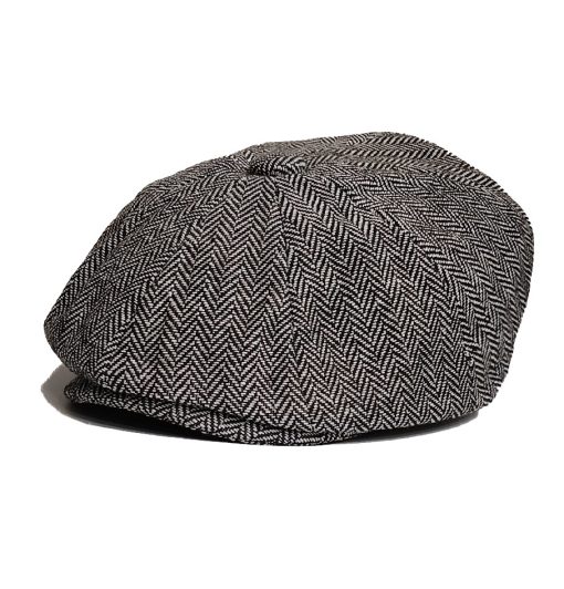 Kids Newsboy Herringbone Grey Cap - Image 3