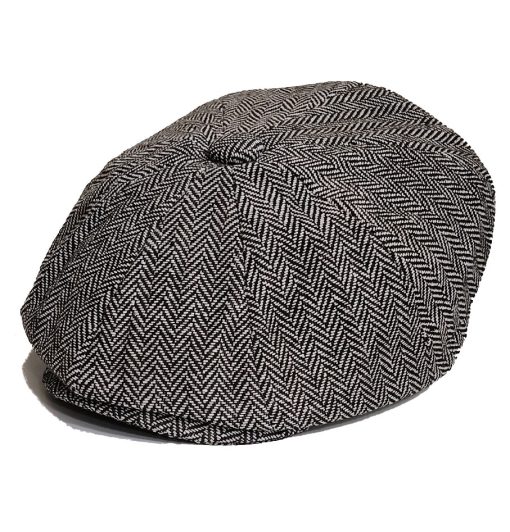 Kids Newsboy Herringbone Grey Cap