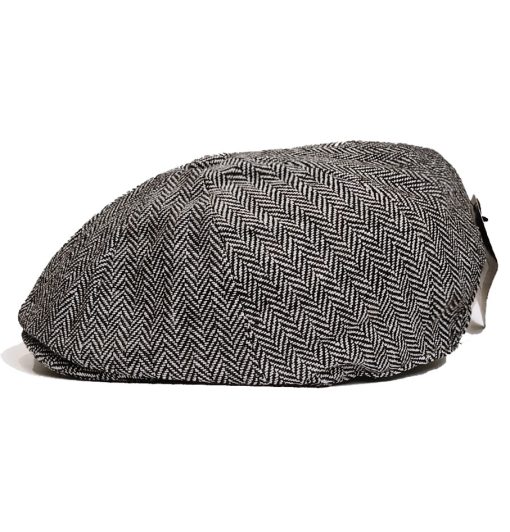 Kids Newsboy Herringbone Grey Cap - Image 4