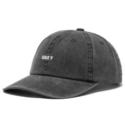 Obey Pigment Black Bold 6 Panel Strapback Cap