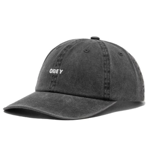 Obey Pigment Black Bold 6 Panel Strapback Cap